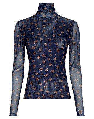 MSCHGinie Illenora Langærmet Trøje - Mari Blue Flwr